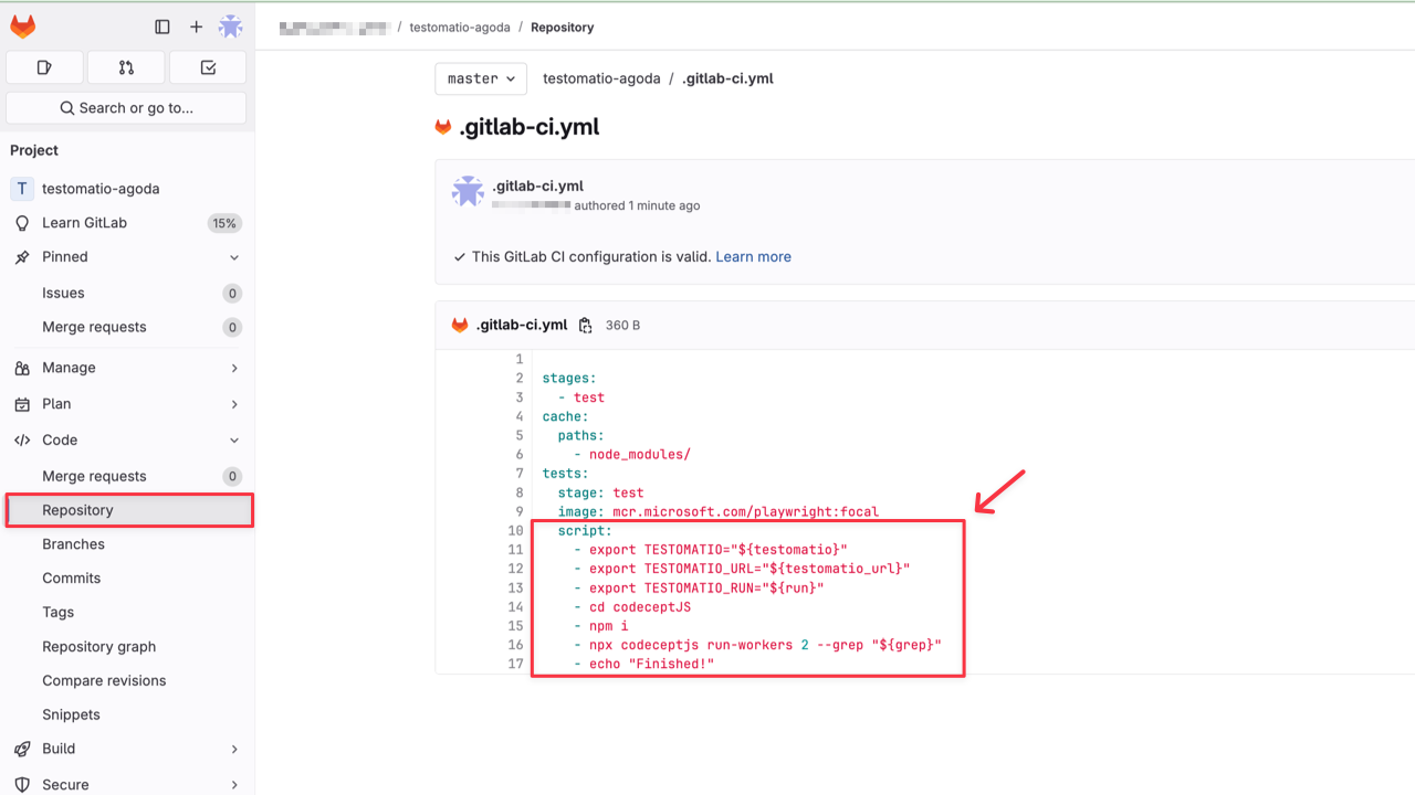 Testomatio - GitLab